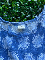 Periwinkle Floral Shift Dress — detail
