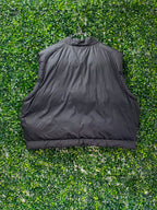 Charcoal Puffer Vest — detail