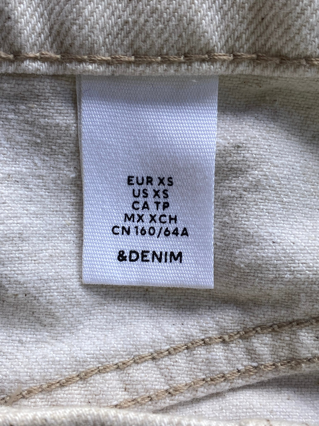 &DENIM Cream Cotton Midi Skirt — brand