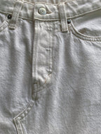 &DENIM Cream Cotton Midi Skirt — detail