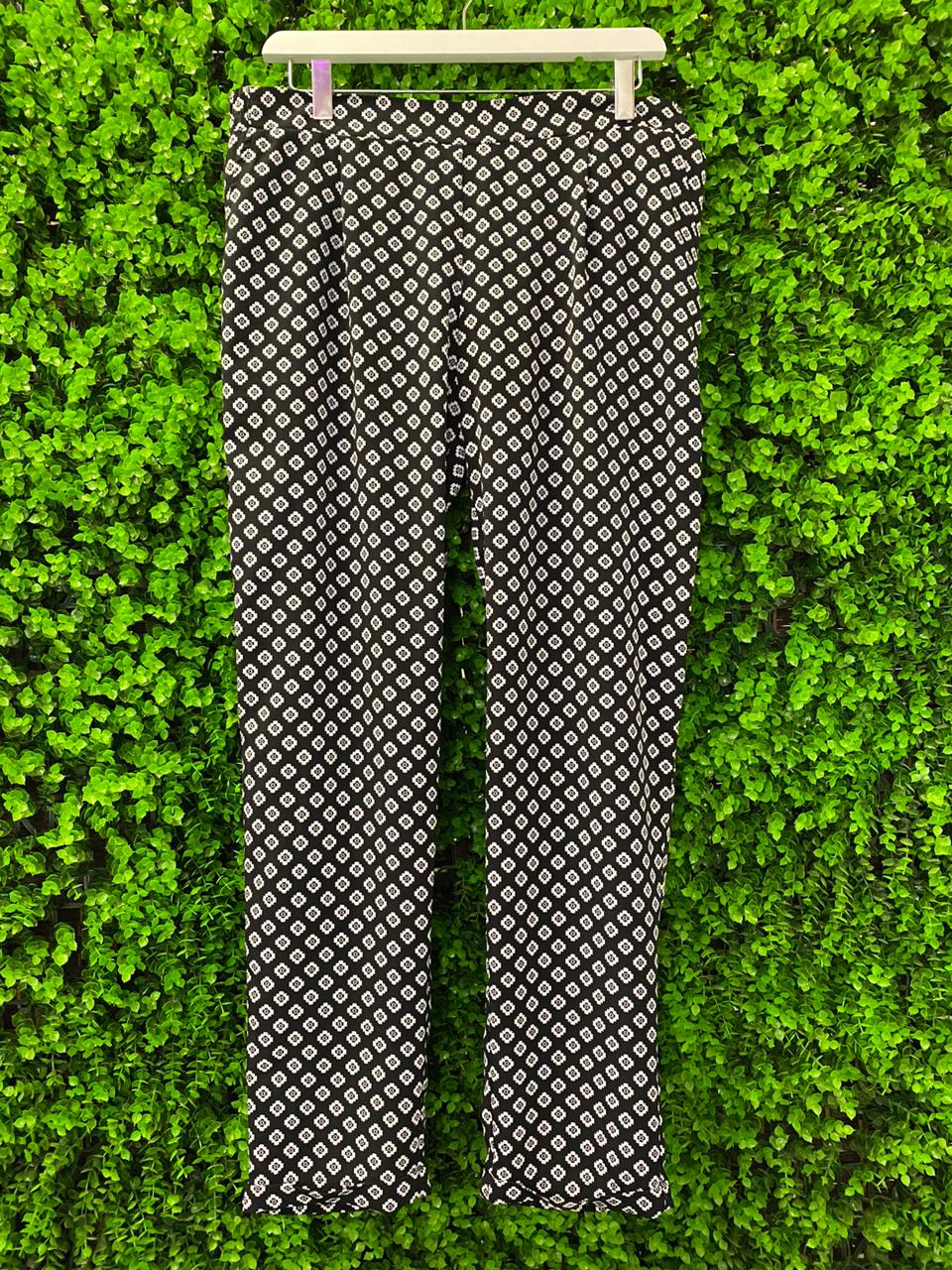 Woolworths Black & White Printed Pants with Pockets
