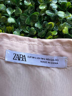 Zara Blush Longline Button Shirt — brand