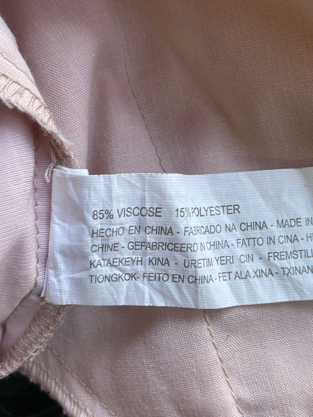 Zara Blush Longline Button Shirt — care