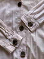Zara Blush Longline Button Shirt — detail