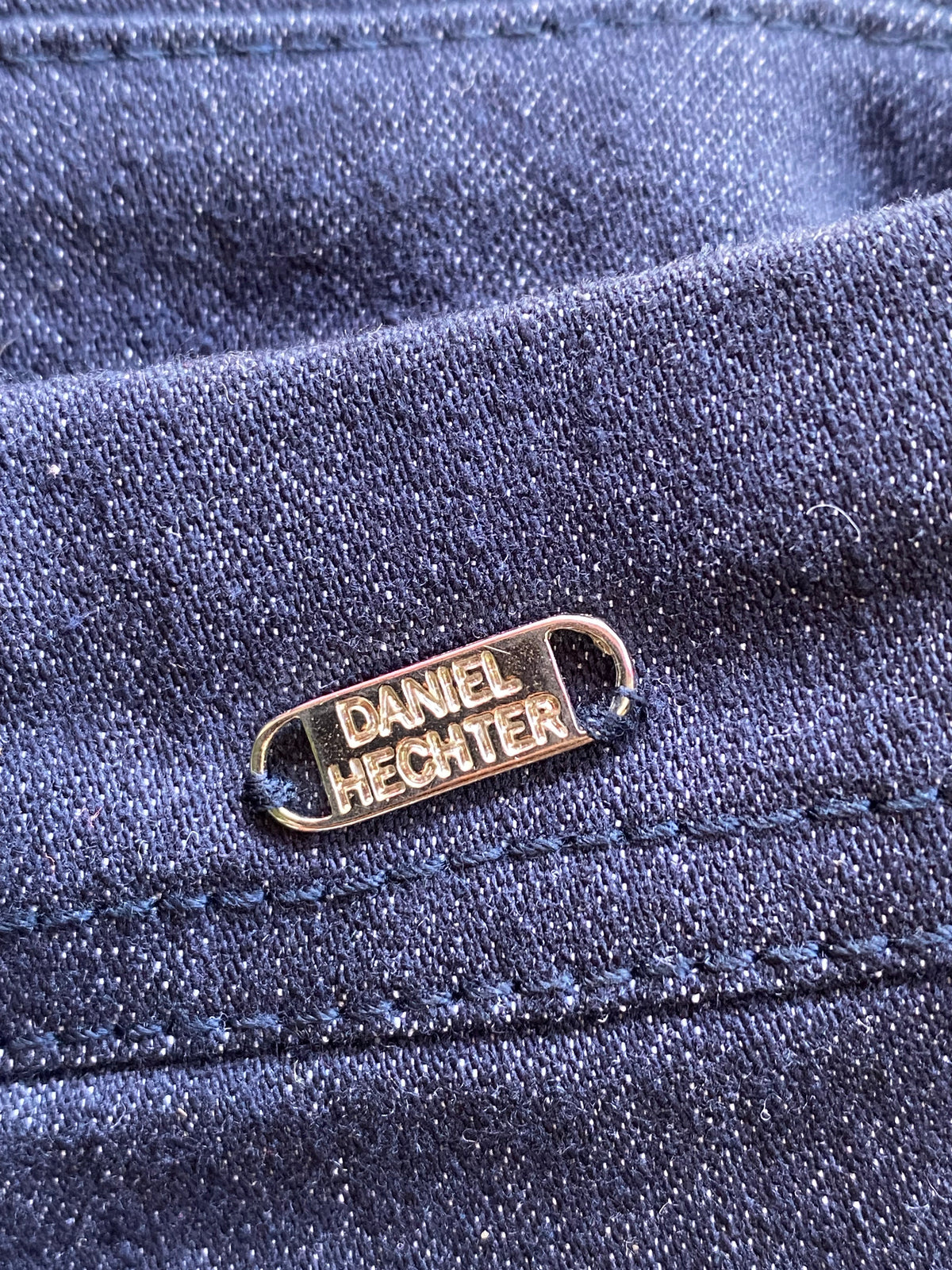 Daniel Hechter Navy Button Pencil Skirt — detail