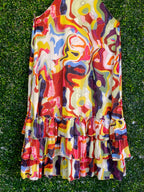 U-STAR Abstract Halter Maxi Dress — detail
