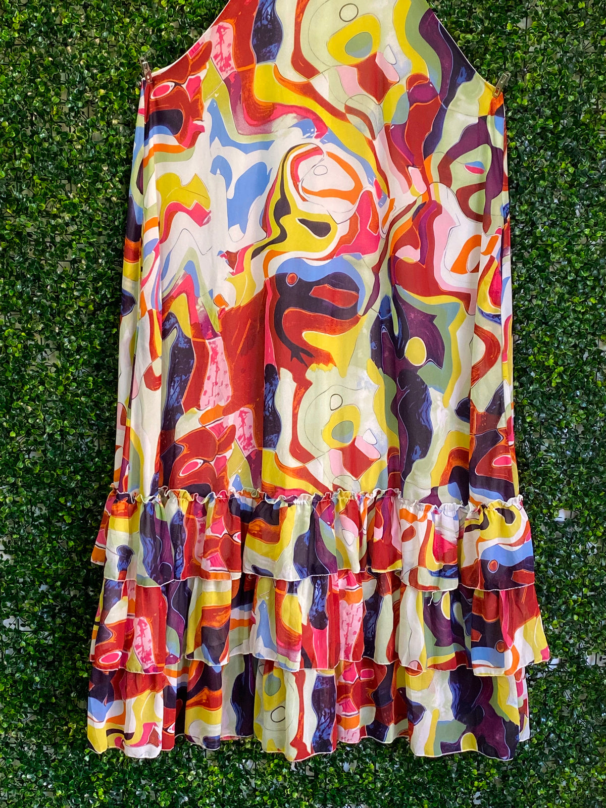 U-STAR Abstract Halter Maxi Dress — detail