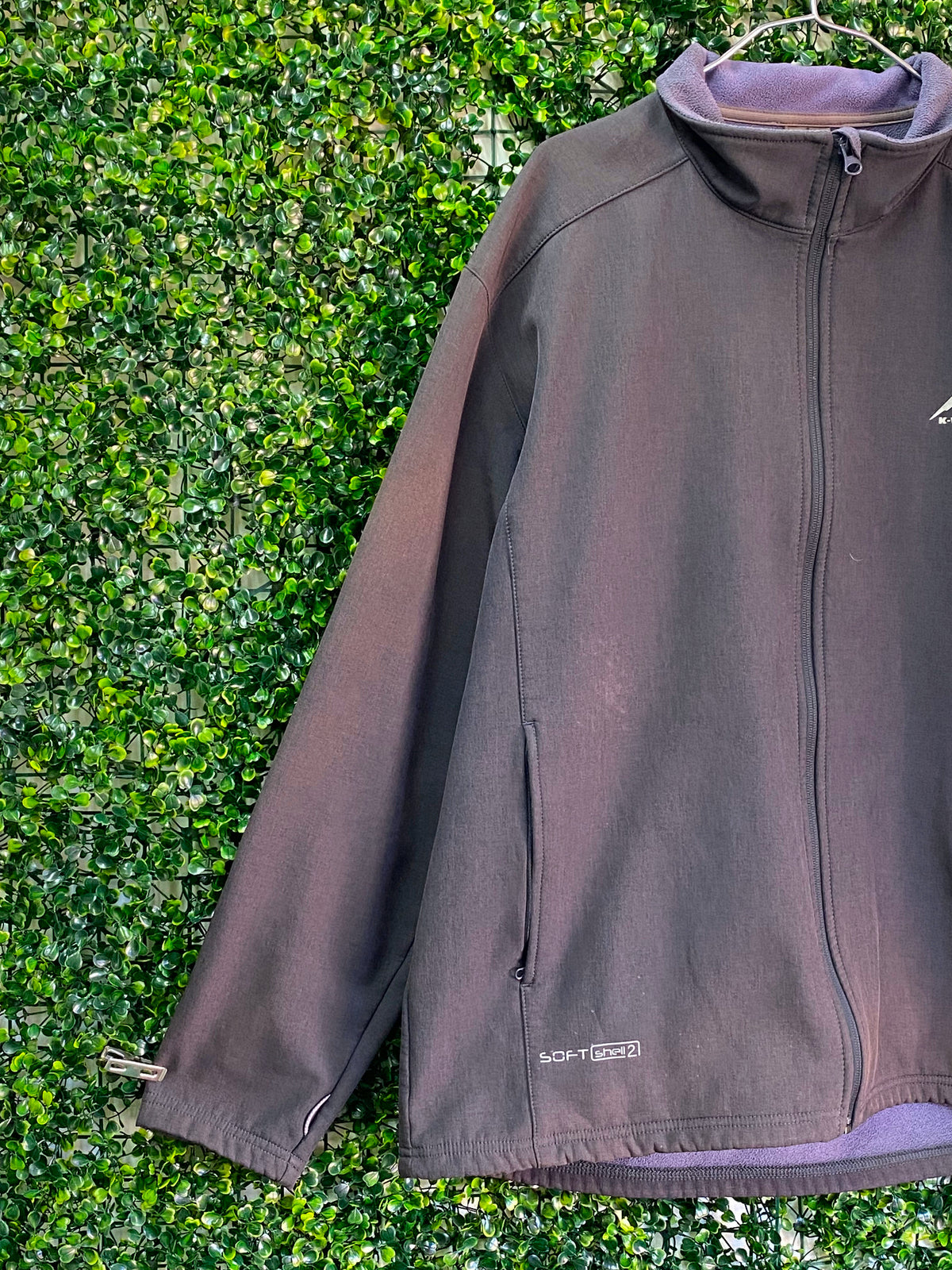 K-Way Black Felix Softshell Jacket — detail