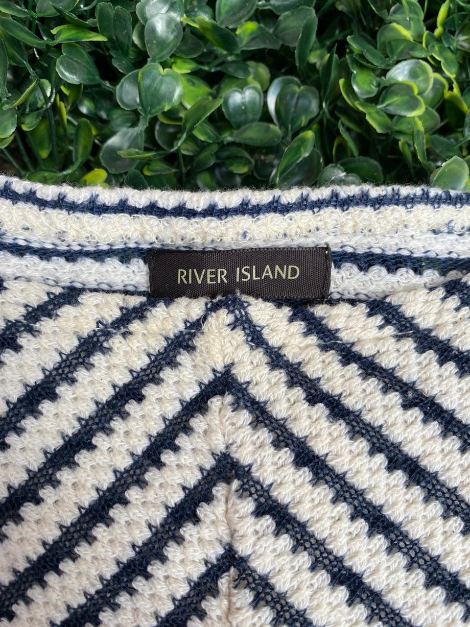 River Island Striped Textured Knit Top