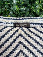 River Island Striped Textured Knit Top