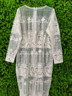 White Sheer Lace Jumpsuit