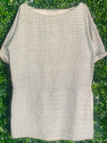 Zara Basic Neutral Geo Knit Shift Dress — front