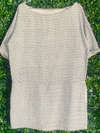 Zara Basic Neutral Geo Knit Shift Dress — front