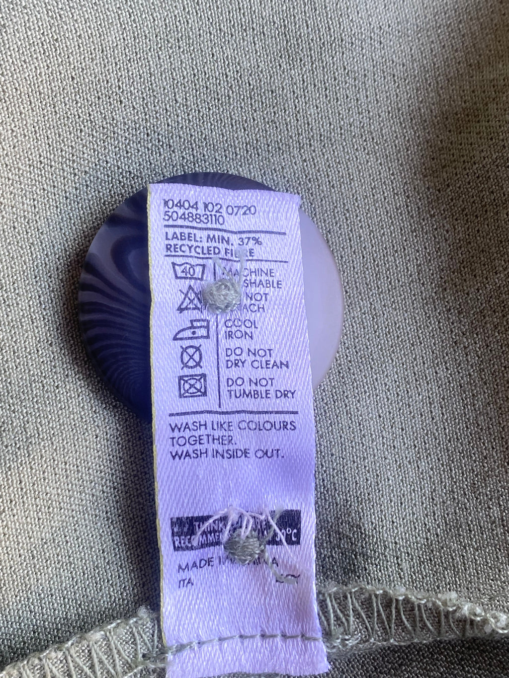 Woolworths Sage Longline Shirt Tunic — care