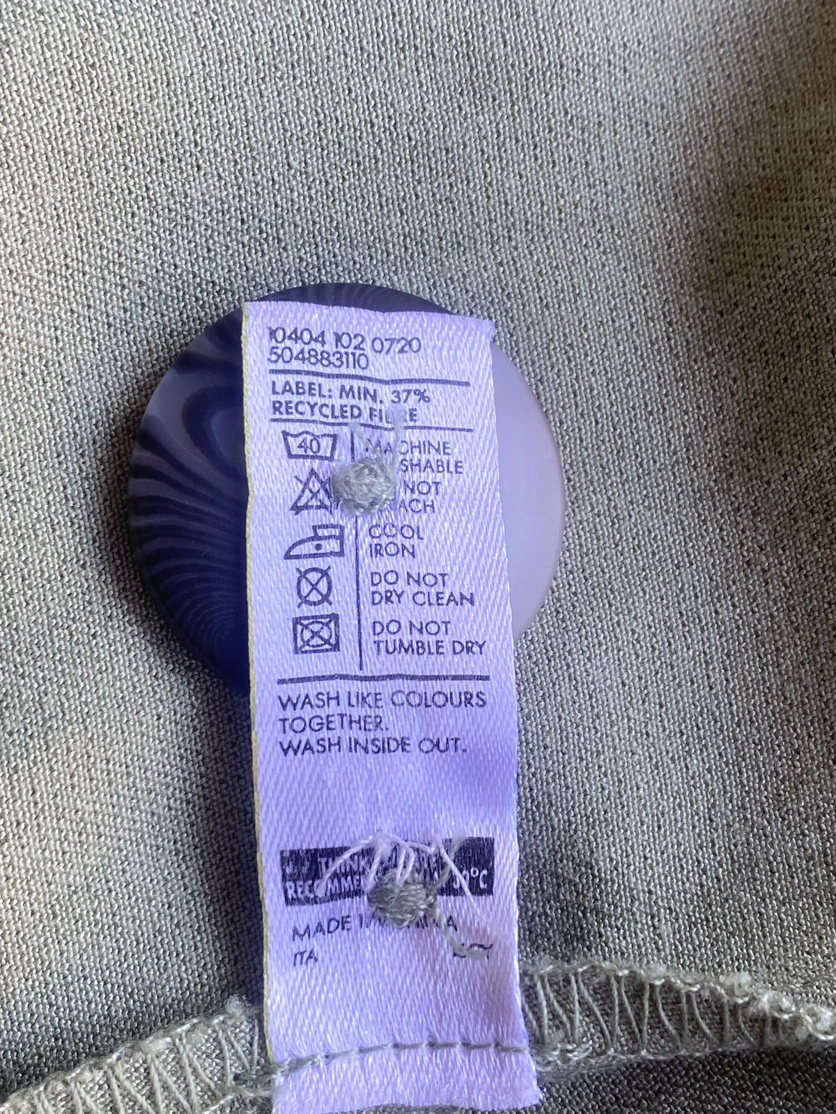 Woolworths Sage Longline Shirt Tunic — care