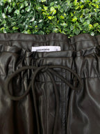 Woolworths Black Pleather Jogger Pants