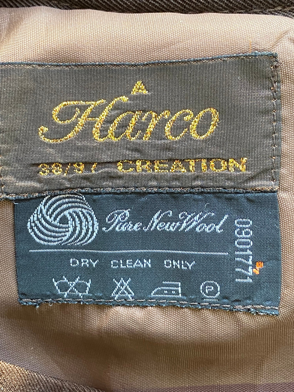 Harco Chocolate Brown Pure-New-Wool Belted Midi Skirt — brand