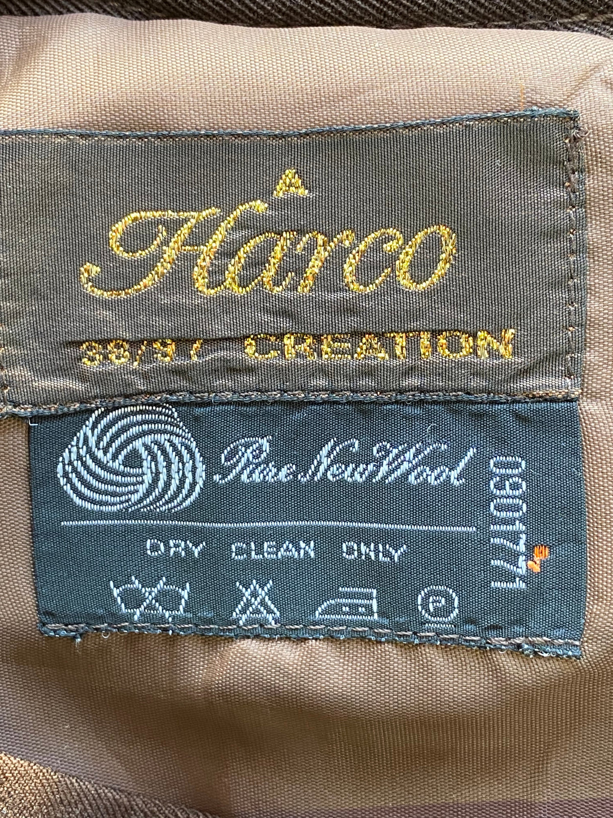 Harco Chocolate Brown Pure-New-Wool Belted Midi Skirt — brand