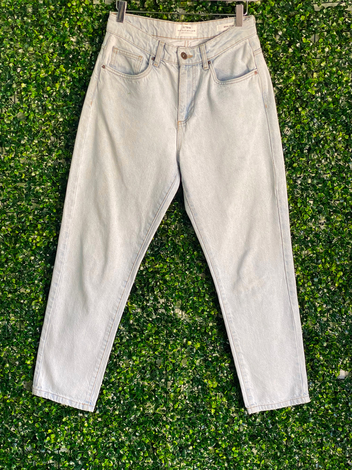 Cotton On Light-Wash Mom Jeans — front