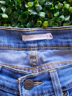 Levi's Mid-Wash Distressed Curvy Skinny Jeans — detail
