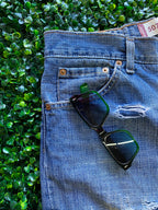 Levi's 507 Distressed Standard-Fit Jeans — detail