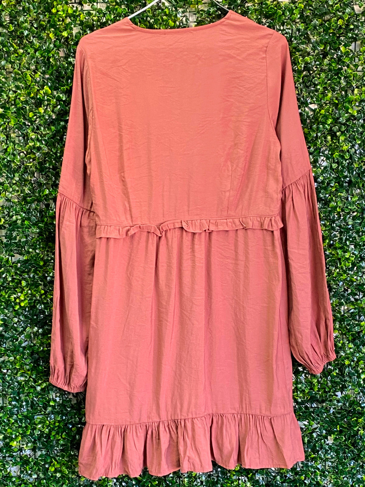 My Jewellery Dusty Rose Ruffle Mini Dress — back