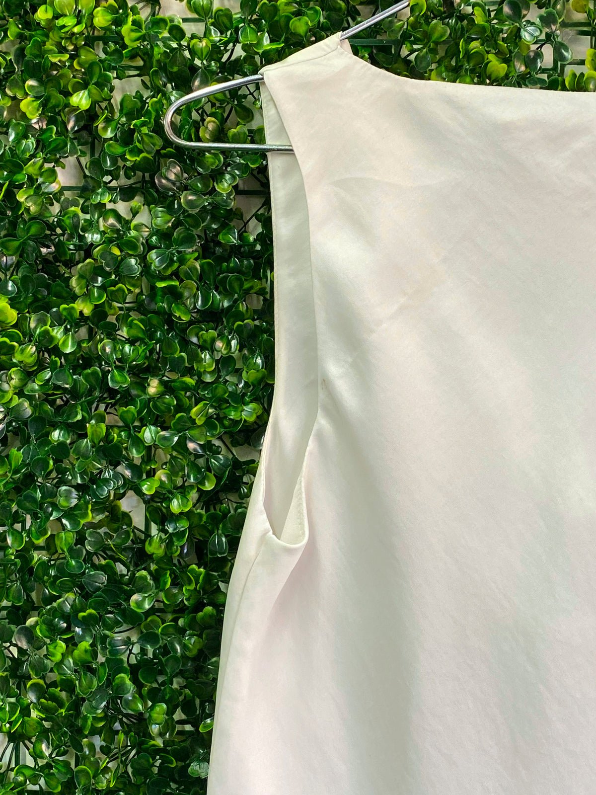 Forever New Ivory Cowl-Neck Sleeveless Top — detail