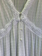 Woolworths White Swiss-Dot Lace-Trim Blouse — detail