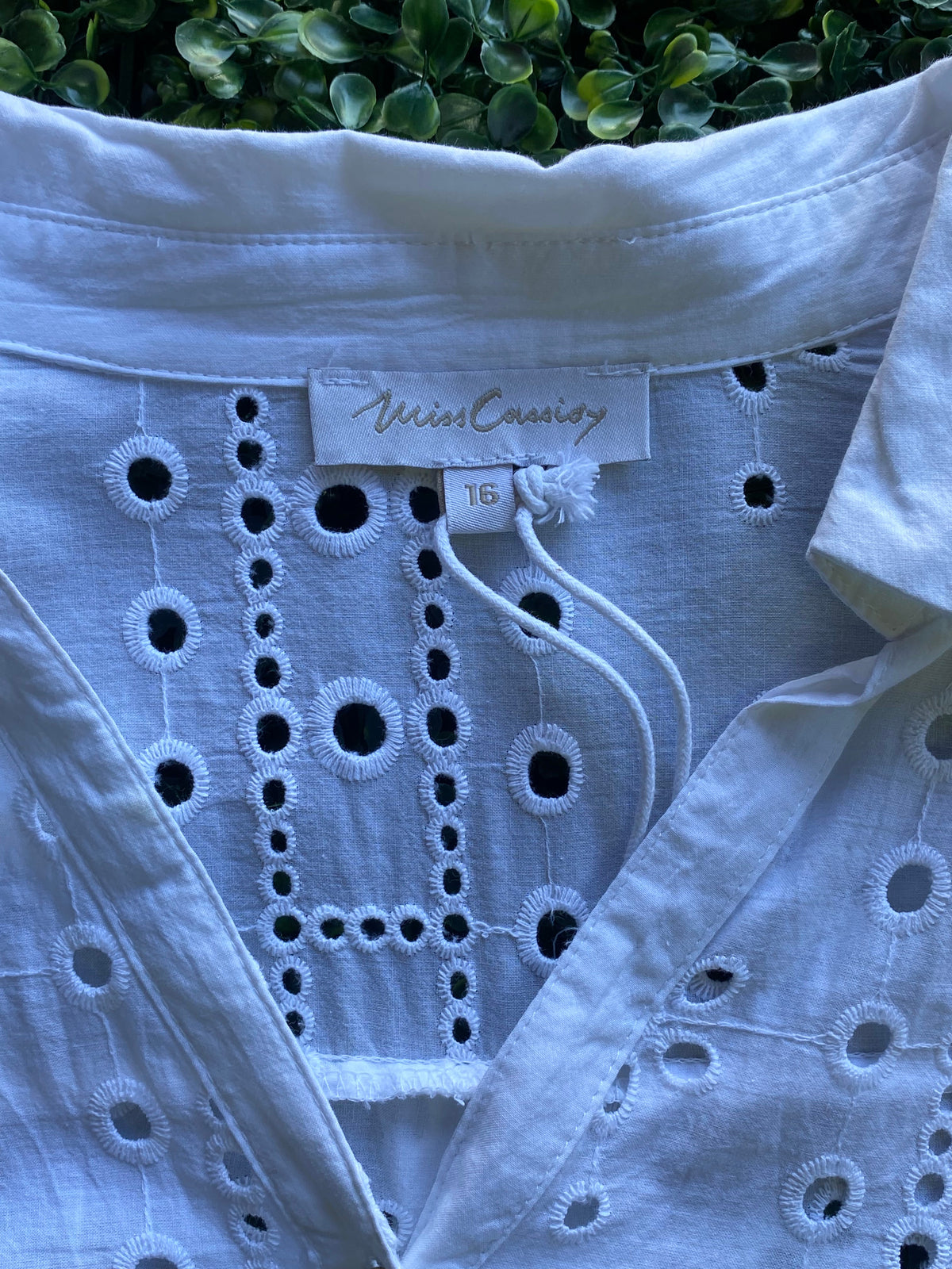 Miss Country White Broderie Shirt Dress — brand