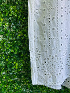 Miss Country White Broderie Shirt Dress — detail
