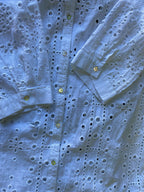 Miss Country White Broderie Shirt Dress — detail