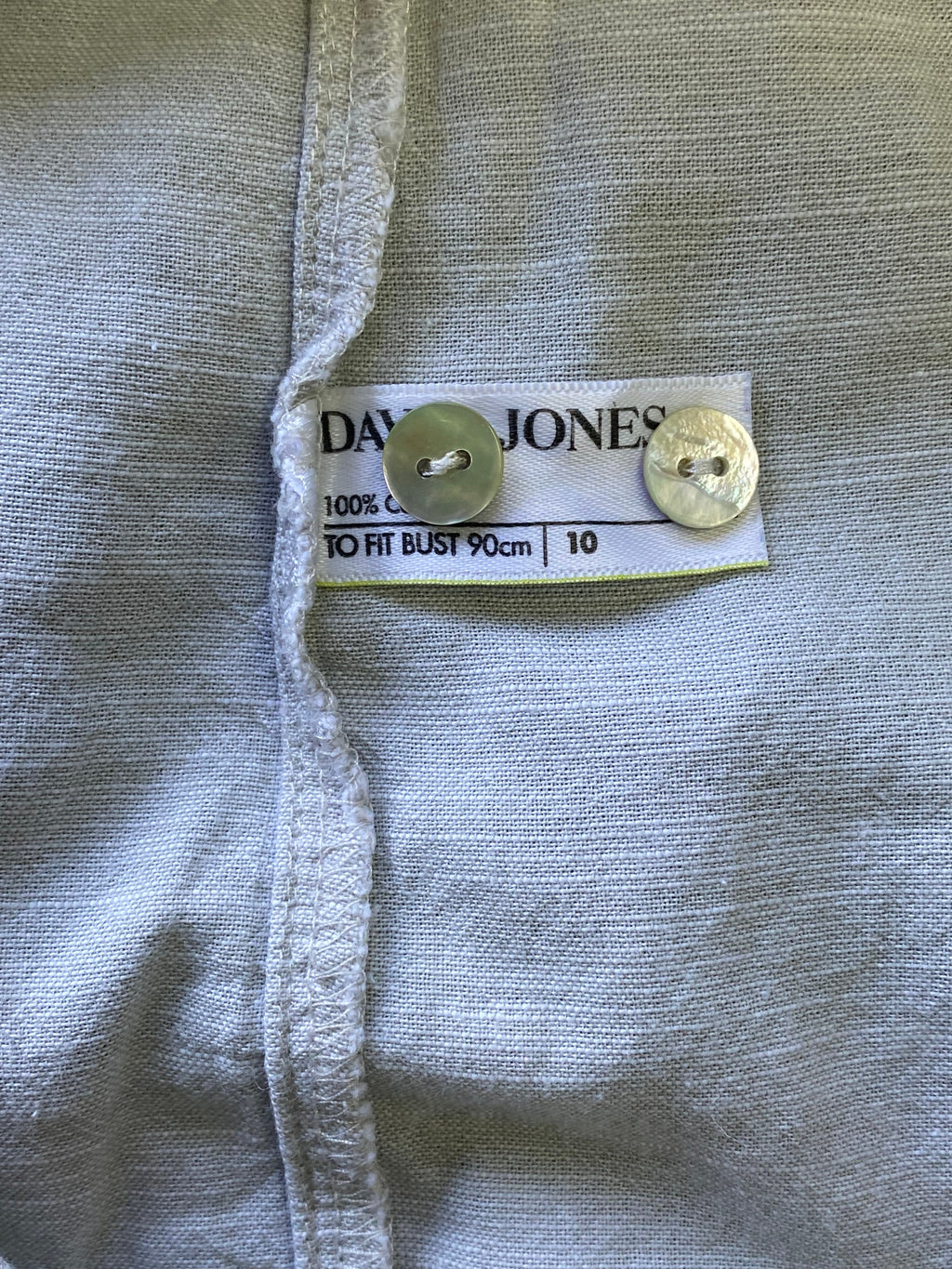 David Jones Ivory Cotton Utility Shirt — care