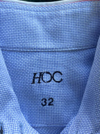 HOC Blue Contrast-Stripe Cotton Shirt — brand