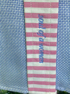 HOC Blue Contrast-Stripe Cotton Shirt — detail