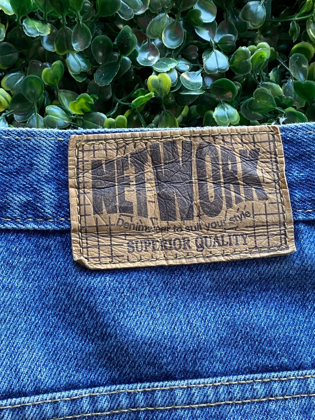Network Mid-Blue Raw-Hem Denim Bermuda Shorts — brand