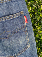 Network Mid-Blue Raw-Hem Denim Bermuda Shorts — detail