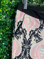 Studio.W Black & Blush Baroque-Print Slim Pants — detail