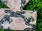 Studio.W Black & Blush Baroque-Print Slim Pants — detail
