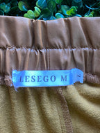 Lesego M Tan Faux-Leather Elastic-Waist Shorts — brand