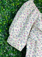 Daily Friday Cream Ditsy Floral Puff-Sleeve Mini Dress — detail