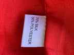 VAGEER Coral Red Silk-Blend Sculpted Midi Dress — care