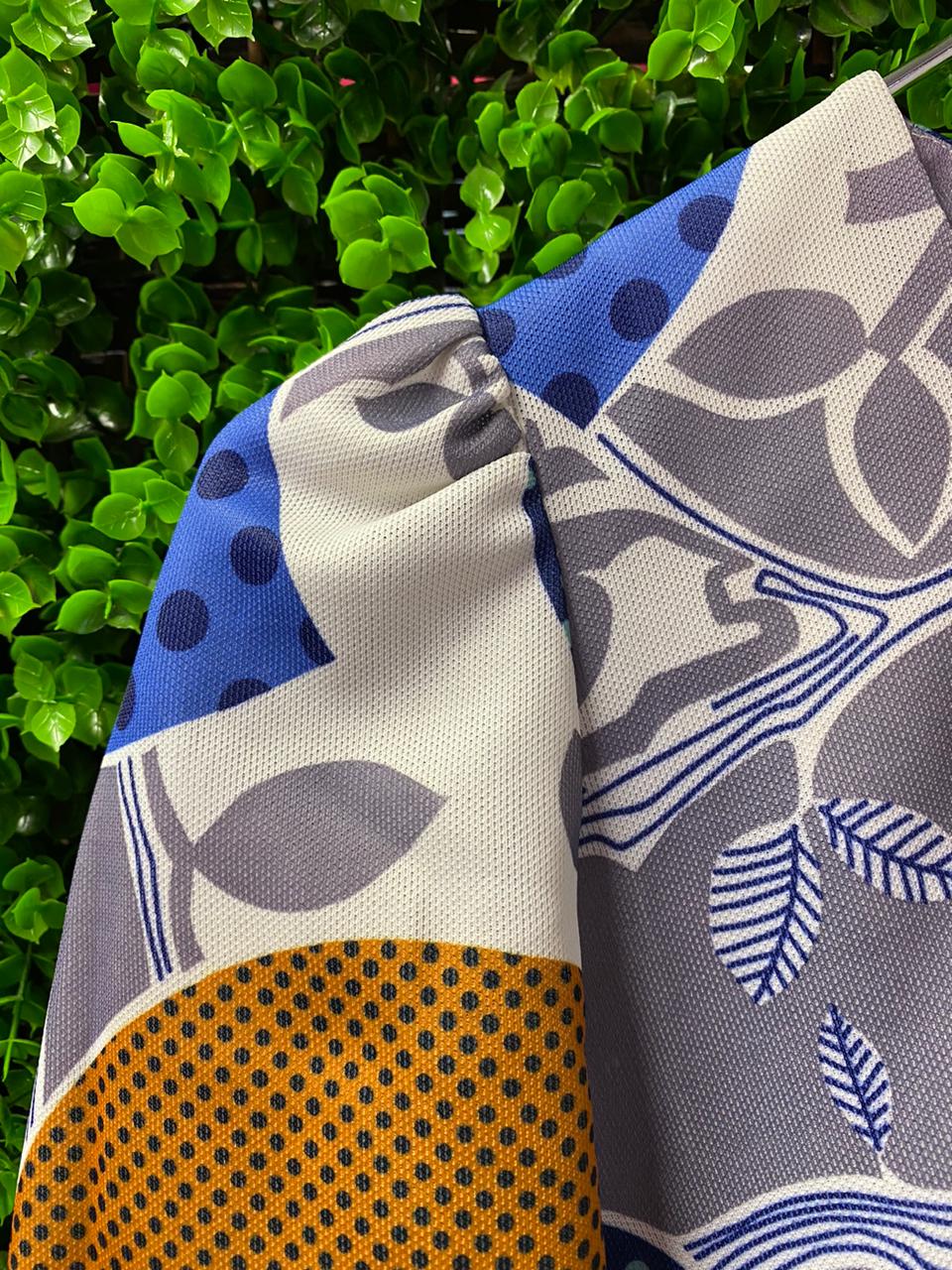 Kirsta Mertz Patchwork Print Maxi Dress
