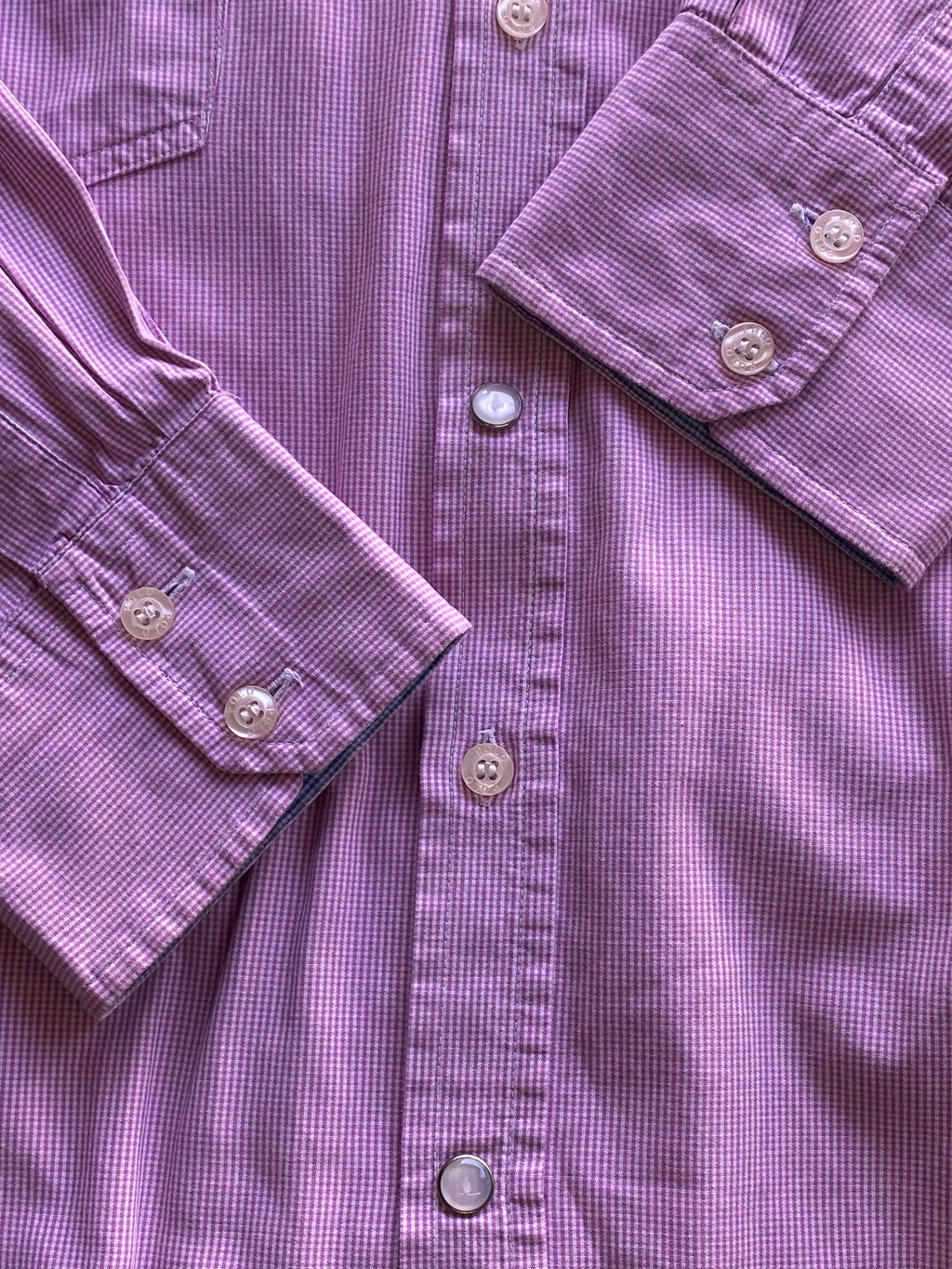 Polo Jeans Pink Micro-Check Cotton Shirt — detail
