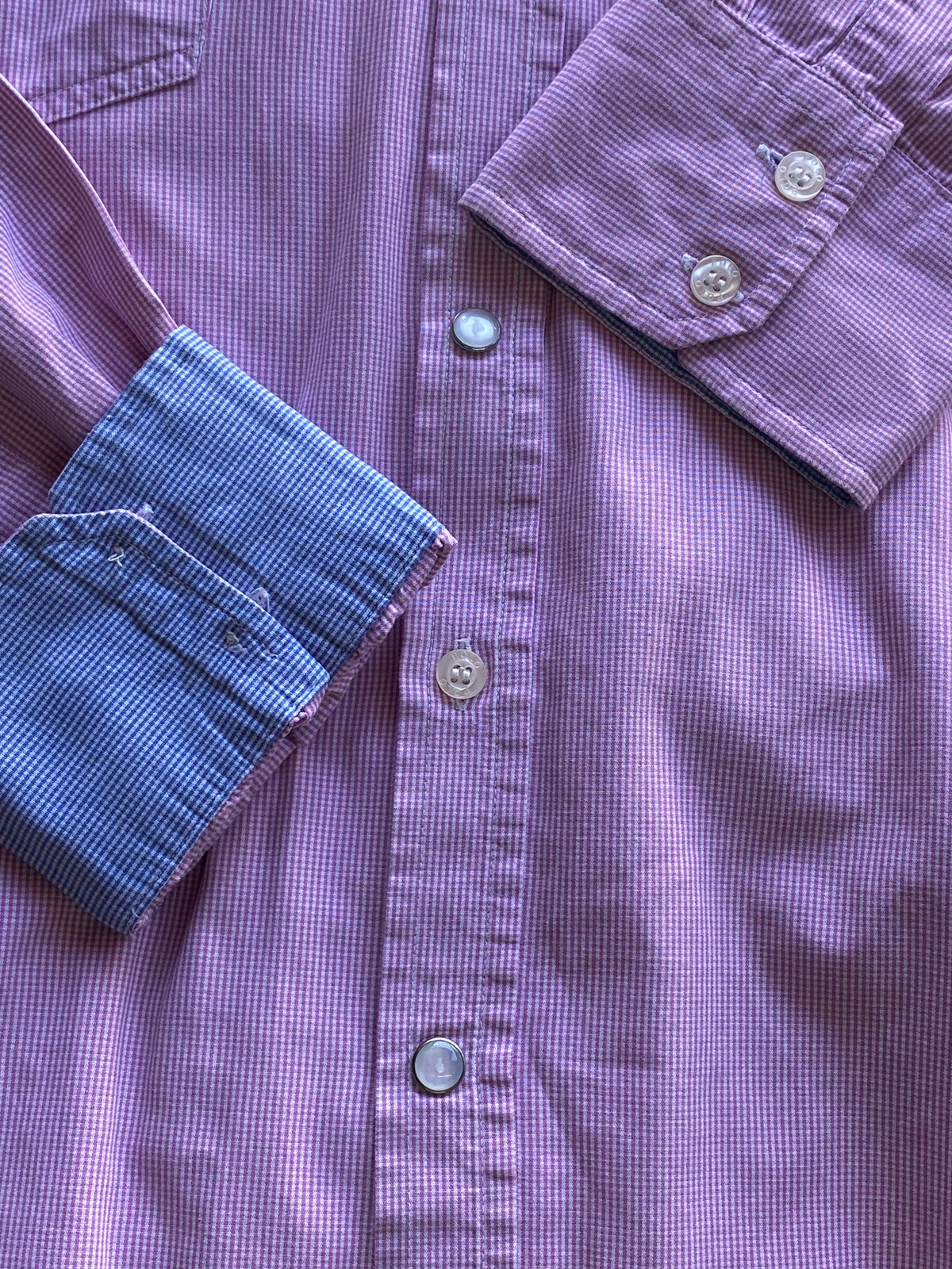Polo Jeans Pink Micro-Check Cotton Shirt — detail