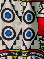 House of Fabrosanz Multicolour Geometric Long-Tail Shirt — detail