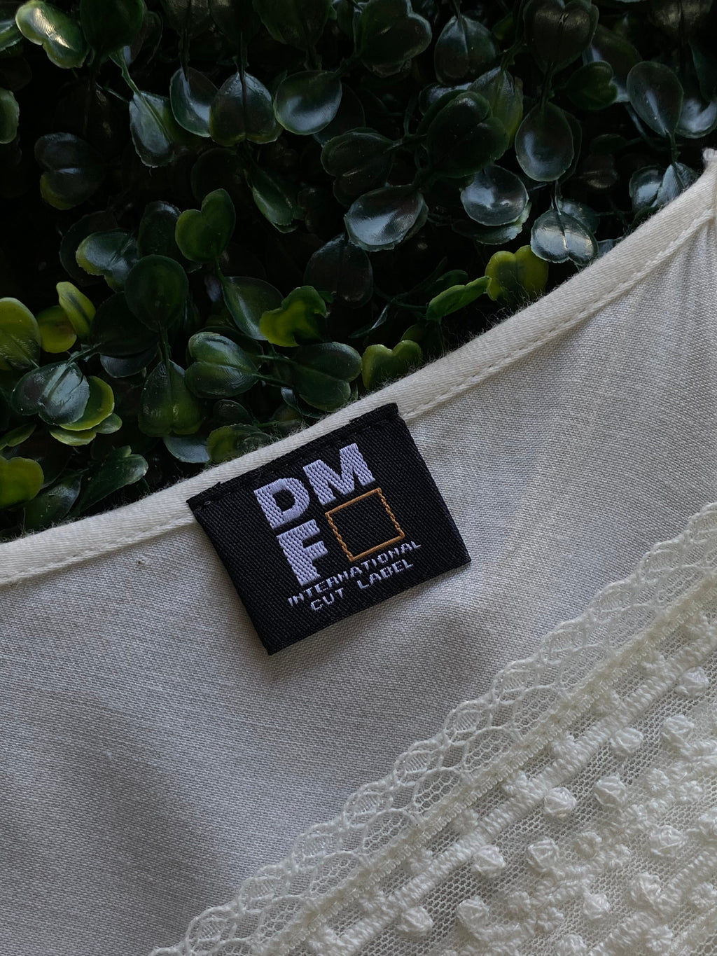 DMF Cream Lace-Trim V-Neck Camisole — brand