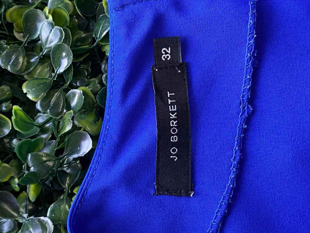 Jo Borkett Cobalt Blue Zip-Back Shift Dress — brand