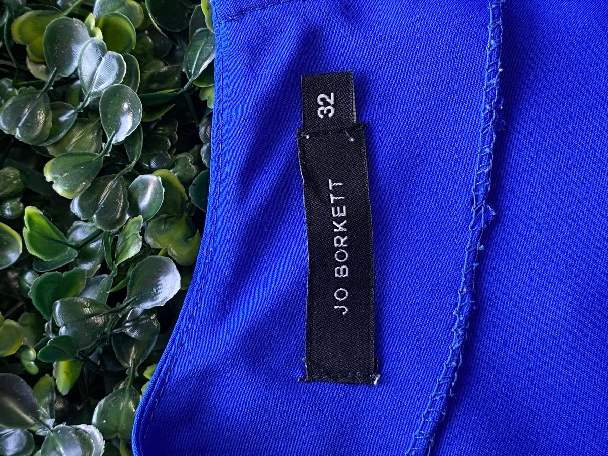 Jo Borkett Cobalt Blue Zip-Back Shift Dress — brand
