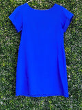 Jo Borkett Cobalt Blue Zip-Back Shift Dress — front