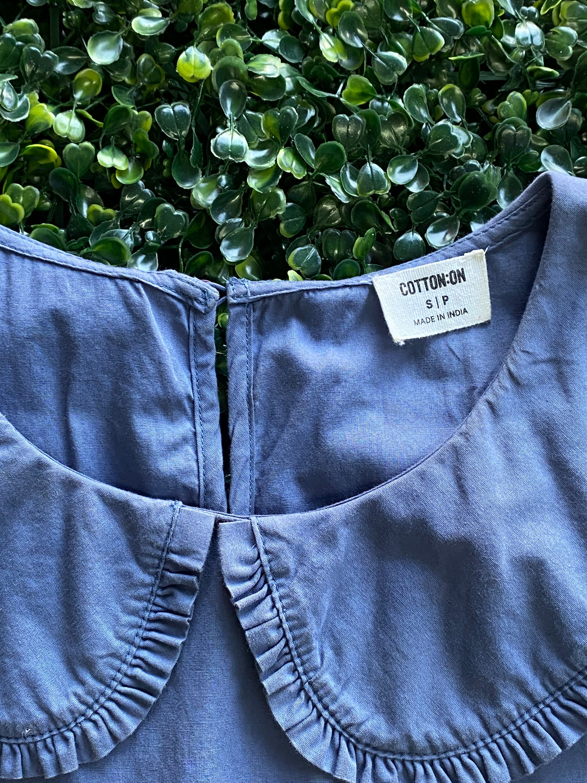 Cotton On Dusty Blue Peter Pan Collar Mini Dress — brand